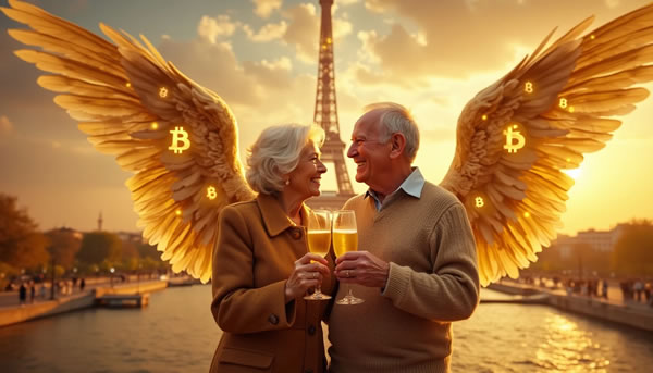 Couple planning retirement with crypto profits